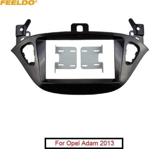 FEELDO Car 2 DIN Refitting Radio Fascia Frame for Opel Adam 2013 Stereo Dash face Plate Frame Panel Mount kit Adapter