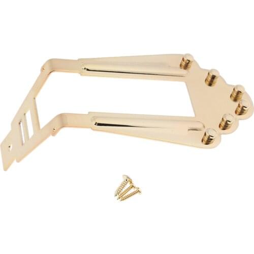 Golden 6 String Guitar Tailpiece Bridge for Jazz Guitar Replacement Parts