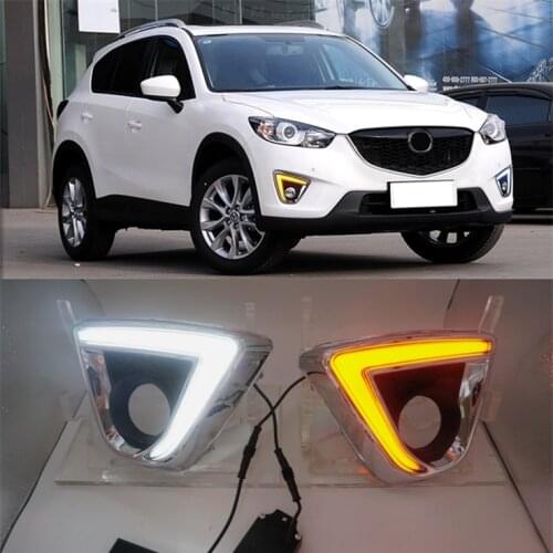 For Mazda cx-5 cx5 CX5 2012-2016 DRL car led daytime running giide lights turn signal and dimmer style 12V fog lamp freeshiping