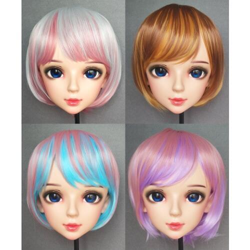 DM-WIG07) Resin Japan Anime Kigurumi Cosplay Mask Lolita Crossdressing BJD Masks' WIG 35cm