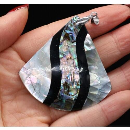 Natural Shell Pendant Exquisite Sector-Shaped For Jewelry Making Charms DIY Necklace Bracelet Anklet Accessory