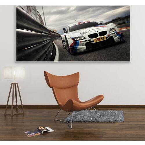 Canvas Posters Nurburgring Rally Road White Sport Car Racing Track Painting HD Printed Wall Art Picture Living Room Home Decor