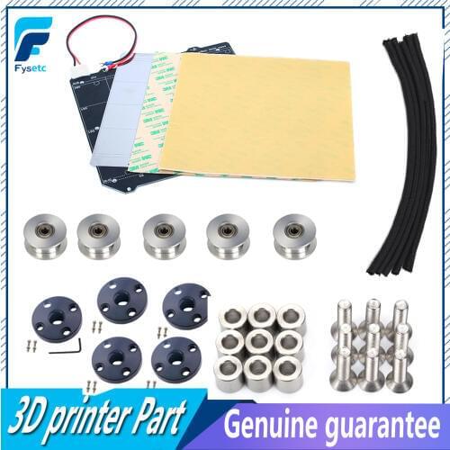 Magnetic Heated Bed MK52 Wiring Thermistor Kit + Steel Sheet + PEI + 623h + Nuts + spacer +Textile Sleeve Cable For Prusa i3 MK3