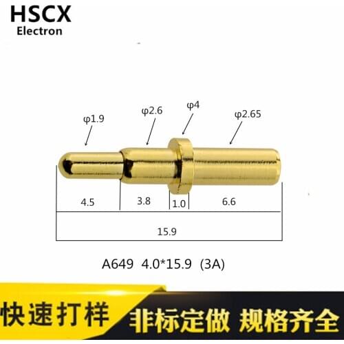 Pogo Pin Thimble PCB Contact Pin High Current Pogo Pin Gold-plated Probe Round Head Telescopic Contact Pin A548 A646 A801