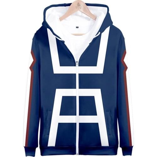 My Hero Academia cosplay costume 3D Zipper hoodies Sweatshirts men/women Casual Highstreet Autumn And Spring streetwear clothes