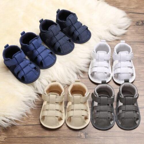 Summer male baby 0-1 years old foot rubber sole non-slip baby toddler shoes