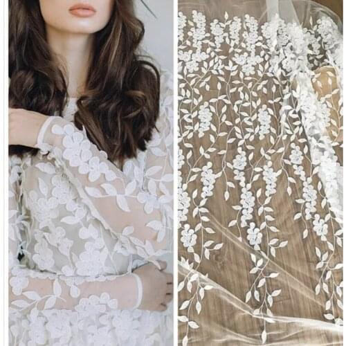 2020 LFY New Style LE126 DIY High Quality summer off white DIY sewng cloth garment Wedding bridal dress french lace fabric