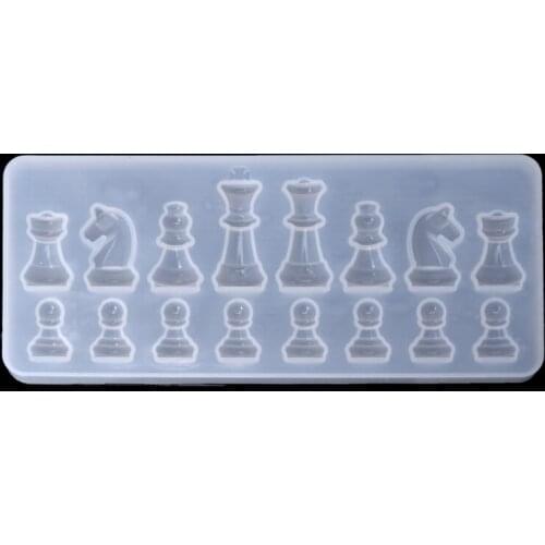 International Chess Shape Silicone Mold DIY Clay Epoxy Resin Mold Pendant Molds AXYD