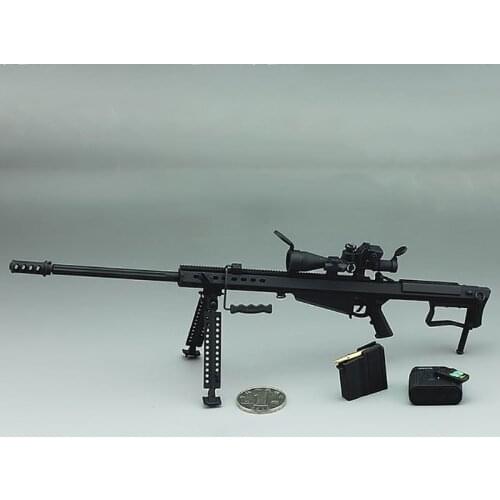 About 24.5cm 1:6 Soldier Military Weapon Model Barrett Sniper Rifle Cannot Be Fired Fit Personal Collection And Gift Display
