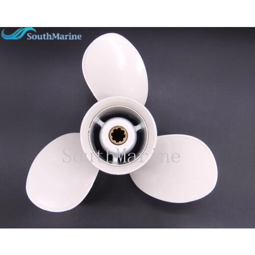 Marine Propeller Aluminum Propeller 9 1/4x11-J for Yamaha 9.9HP 15HP Outboard Motor 9 1/4 x 11 - J Fit Hidea Parsun HDX 15hp