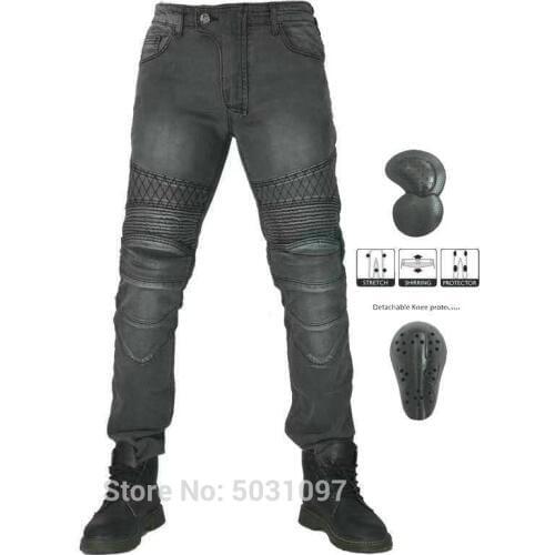 Free shipping Loong Biker motorcycle riding pants fashion motobiker protective slim jeans knight casual locomotive trousers gray