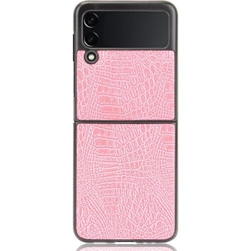 Brand New 5G Mobile Phone Case Crocodile Pattern Pattern Protective Cover Z Flip 3 for Samsung Galaxy Z Flip3