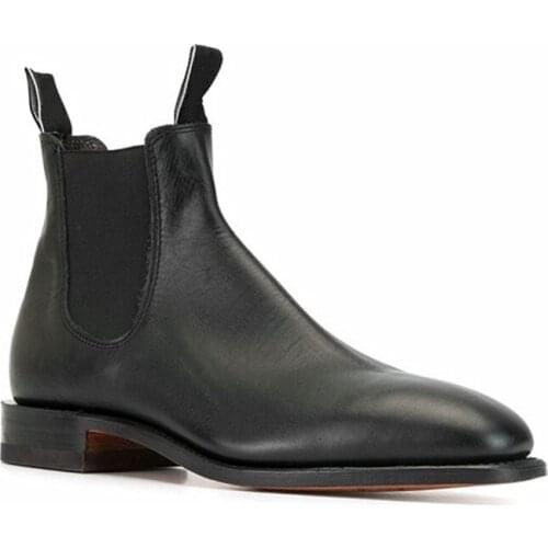 New Spring Retro Designer Casual Men Boots Handmade High Quality Dress Ankle Boots Cow Leather Shoes British Chelsea Boots