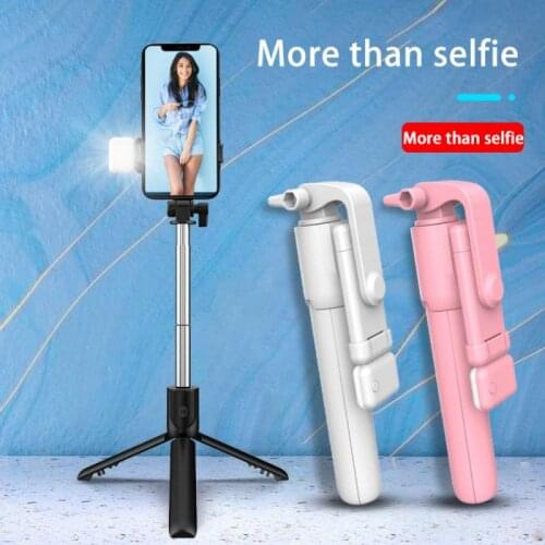 Portable Selfie Stick With Fill lamp Tripod Phone stand Remote Multifunctional adjustable phone bracket live Handheld Gimbal