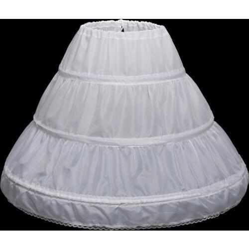 SALE New Three Circle Hoop Children Kid Underwear Slip White Ball Gown Wedding Accessories Petticoat for Flower Girl Dress