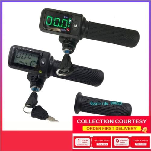36v48v60v Universal Power Display Grip for Electric Scooter Car with Steering Handle Instead of Driving LCD Speed Regulator
