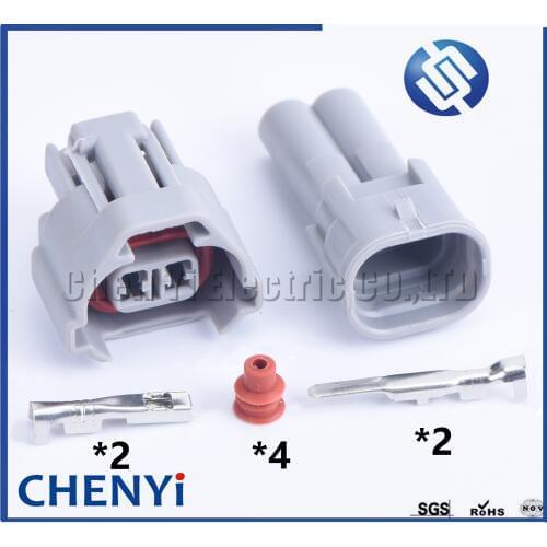 1set 2 Pin 2.0 male female Auto Waterproof connector Plug Car Fuel Injector connectors for Subaru Mazda WRX 6189-0035 6189-0039
