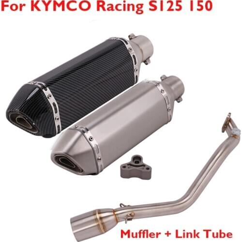 Motorcycle Exhaust Full System Connector Link Pipe Muffler Baffle Silencer DB Killer Exhaust for kymco Racing S125 150