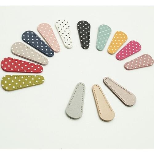 Scissors Protective Cover Embroidery Dots Scissors Protective Cases Leather Sewing DIY Scissors Sleeve Random Color
