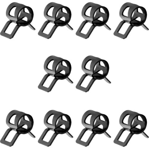 MroMax Steel Band Clamps 65Mn Manganese Steel Inner Diameter 6/7/8/9/10mm Thickness 0.6/0.8mm Water Pipe Hose Clamp 10/20/30pcs