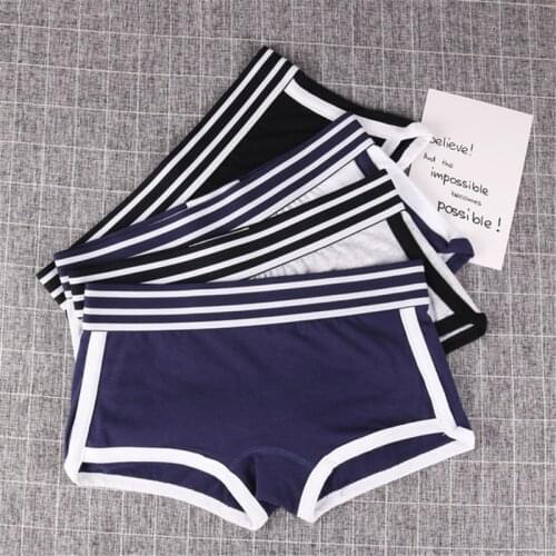 1pcs Women Color Shorts Tomboy Mid-waisted Neutral Underwear Cotton Boxer Briefs Solid Knickers Tran Les Lesbian Boyshort