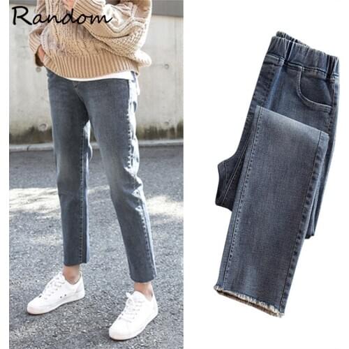 Femme 2020 Vintage Jeans Women High Waist Autumn Pant Trousers Elastic Plus Size 5XL Boyfriends Casual Streetwear Mom Blue Jeans
