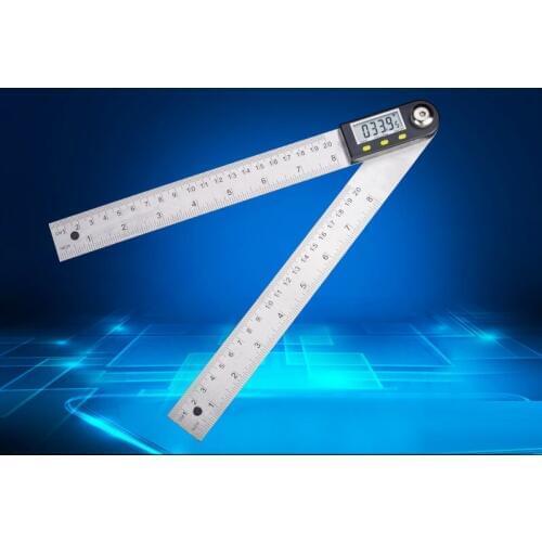 0-500MM 0.05 digital stainless steel electric protractor IP54 water proof universal woodworker meter goniometer angle square gau
