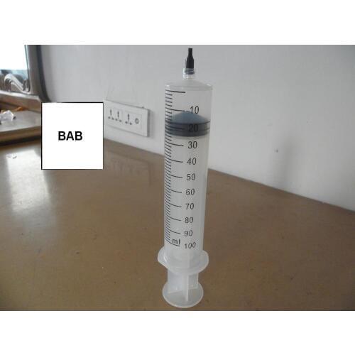 10 PCS 100CC Manual Glue-Dispensing syringe with black dispensing needle for precisely dispensing pastes