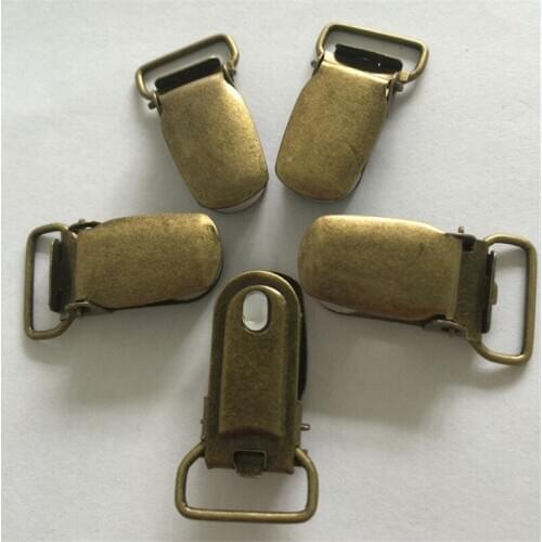 10pcs)15mm Copper Paci Pacifier Metal Suspender Clips Ribbon Craft Hook Holder Round Plastic Insert For Project Craft