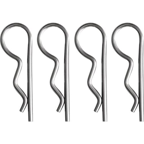 4 Pcs Stainless Steel R Clips Retaining Spring Hitch Cotter Pin 4mm x 80mm, 5mm x 103mm