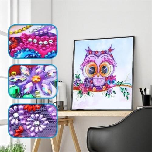 Special Shaped Owl Diamond Painting Partial Drill Cross Stitch Diamond Embroidery DIY 5D Kits Crystal Rhinestone Of Picture