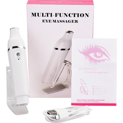 Anti-aging Galvanic Wand, 42℃ Heated Sonic Eye Massager, Anions Rechargeale Wrinkle Remover For Dark Circles Puffiness Upgraded