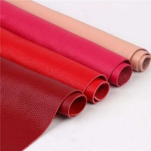 Big Red Wine Red Pink Rose Red Lychee Pattern First Layer Cowhide Whole Sofa Leather Fabric