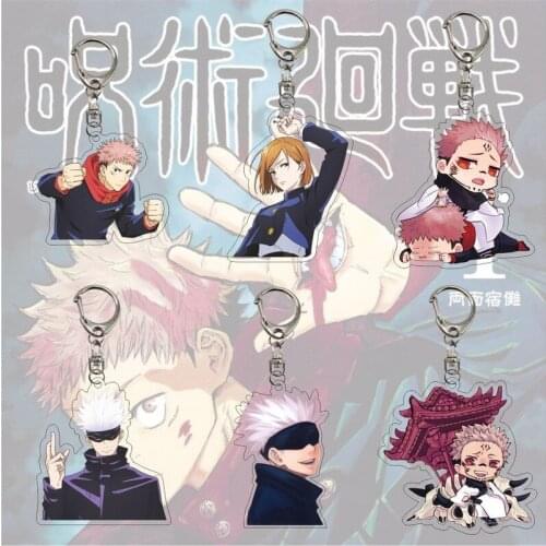Anime Jujutsu Kaisen Cosplay Key Chains Yuji Itadori Keychain Fushiguro Megumi Acrylic Pendant Keychain Jewelry Souvenir Gifts