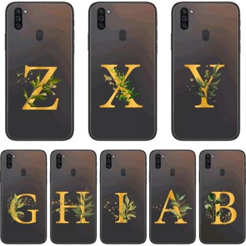 Alphabet Letter X Y Z Mobile Phone Case Hull For Samsung Galaxy M 10 20 21 31 30 60S 31S Black Shell Art Cell Cover TPU