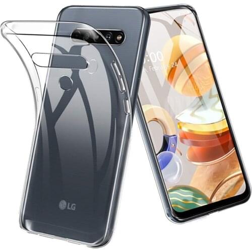 Transparent Silicone TPU Case for LG K92 K71 K61 K51S K50S K30 K20 2019 Q70 Mobile Phone Back Cover 360 Protective Clear Fundas