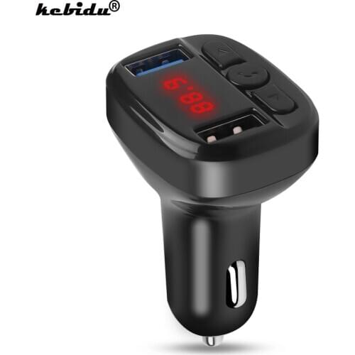 Handsfree 5V 3.1A FM Transmitter Bluetooth Car Charger Wireless Car MP3 Player USB Aux Car Kit Can connect 2 phone FM Modulator