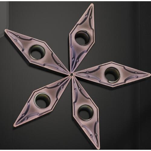 GULING 10PCS CNC turning blade stainless steel special VBMT110304-TM clamp single side tool grain diamond inner hole cutter head