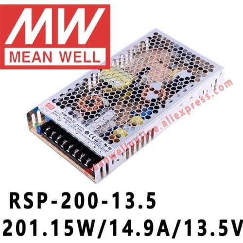 Mean Well RSP-200-13.5 meanwell 13.5VDC/14.9A/200W Single Output with PFC Function Power Supply online store