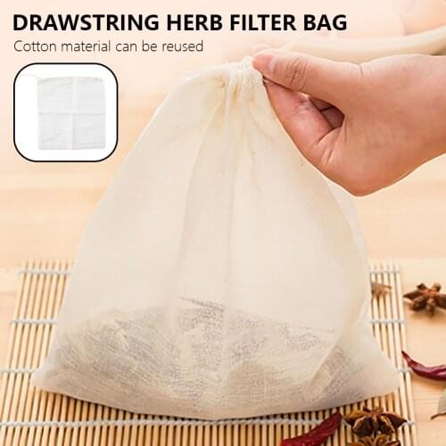 Nut Milk Bag Reusable Almond Milk Bag Drawstring Herb Filter Bag Strainer Fine Mesh Nylon Cheesecloth Cold Brew Coffee Filter