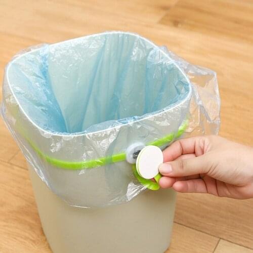 Trash Can Band Silicone Waste Bin Bag Clip Adjustable Litter Box Band Magnet Buckle Garbage Band For Home Office Kitchen Gadgets