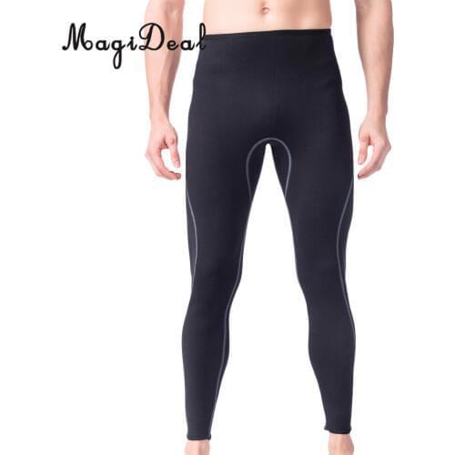 Mens 3mm Black Neoprene Wetsuit Pants Scuba Diving Snorkeling Surfing Swimming Warm Trousers Leggings TightsFull Bodys Size S-XL