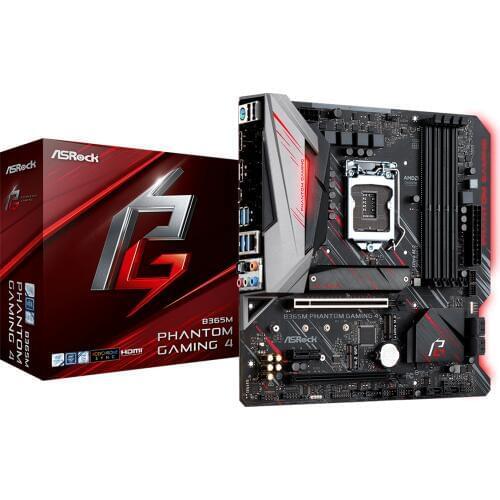 New ASRock B365M Phantom Gaming 4 LGA1151/ Intel B365/ DDR4/ Quad CrossFireX/ SATA3&USB3.1/ M.2/ A&GbE/MicroATX Motherboard