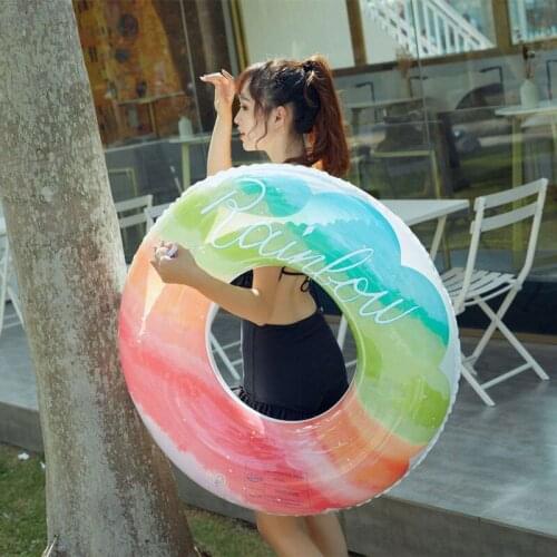2021Newest Swimming Ring Adults Children Thickened Inflatable Swimming Circle Lifebuoy Floating Ring Beginners Swimming Fitting