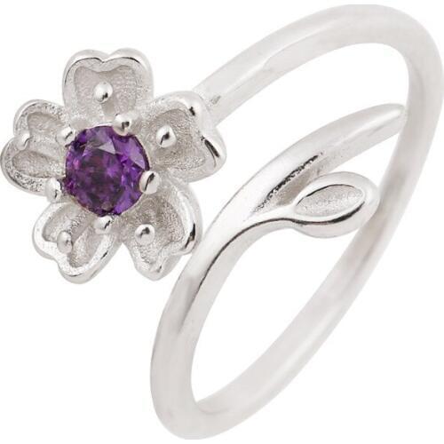 Oly2u Fashion Adjustable Rings Beautiful Flower Leaves and Branches Finger Rings for Women Jewelry Wedding Gift