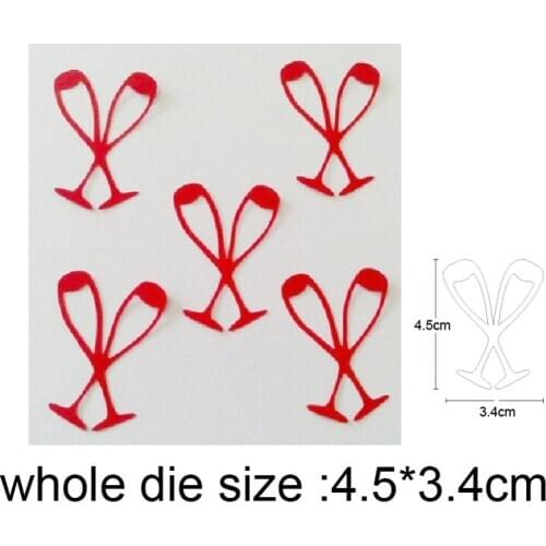 Couple Wine Glass Cup Metal Cutting Dies Stencils For Scrapbooking dies DIY Craft Stmap Cards Making Embossing Die Cuts 2020 New