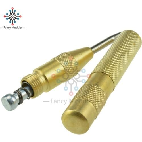 Mark Hole 5" Brass Automatic Center Punch Spring Loaded Chrome Rivet Screw