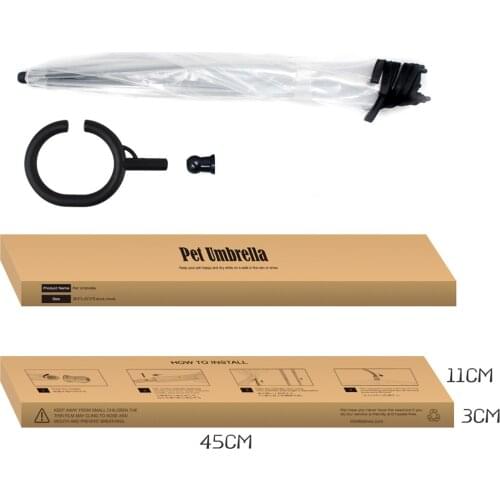 Useful Transparent TPU Pet Umbrella Small Dog Umbrella Rain Gear with Dog Leads Keeps Pet Dry Comfortable in Rain Snowing