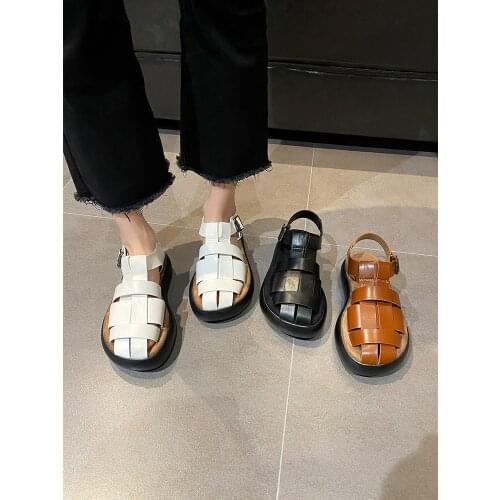 Thick-soled Roman Sandals Summer New Fashion Wild Large Size Baotou Ladies Casual Sandals