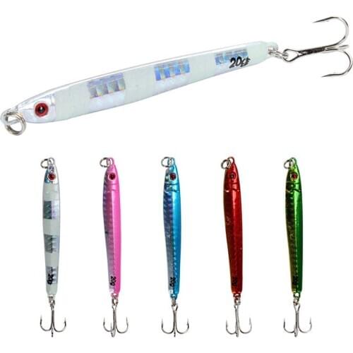 80mm 20g Fishing Metal Cast Jig Spoon Hard Bait Artificial Bait Wobbler Crankbait Jig Minnow Lure Sequined Perch Fishing Tackle